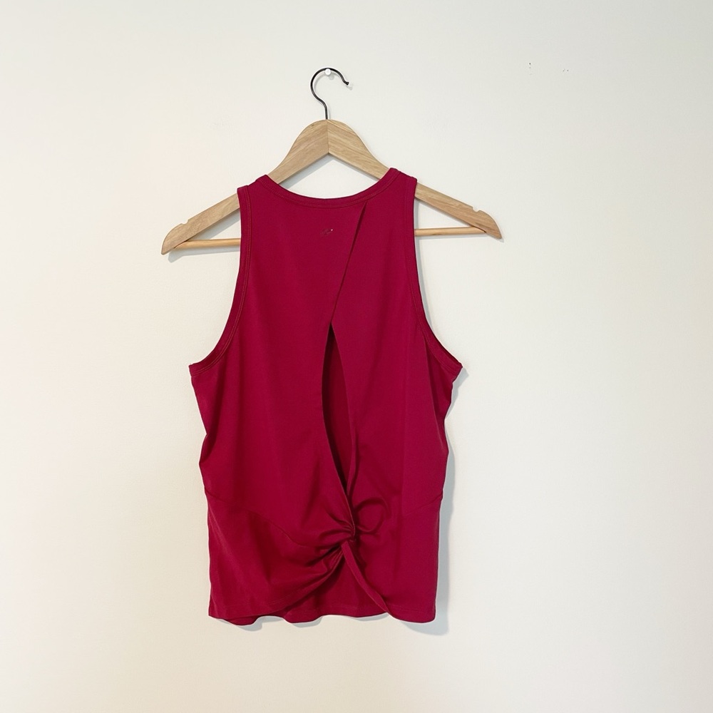 Fabletics Red Open Twist Back Workout Tank - Picture 4 of 6